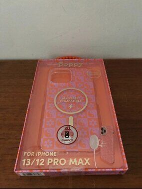 xo Poppy Apple iPhone 13 12 Pro Max Phone Case Pink Ying Yang Daisy Flowers NEW